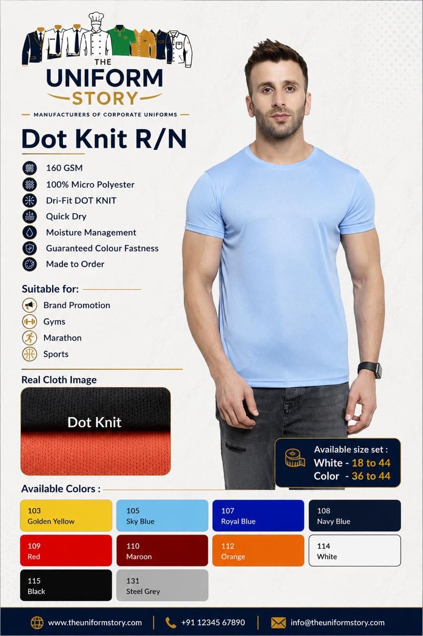 Dot Knit R/N fabric spec sheet