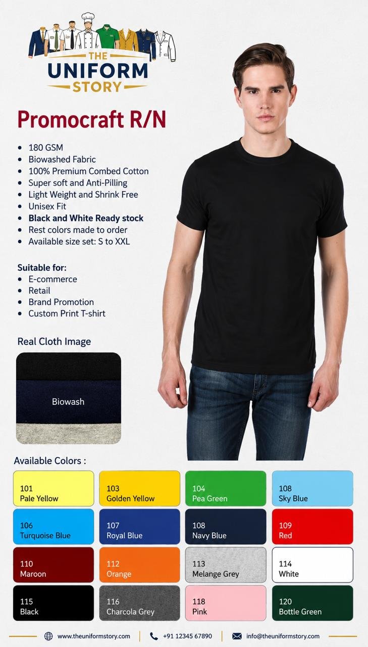 Promocraft R/N fabric spec sheet